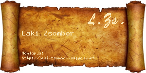 Laki Zsombor névjegykártya